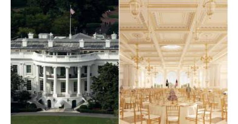 ട്രംപിന്റെ വൈറ്റ് ഹൗസ് ബോൾറൂം നിർമ്മാണം; ചരിത്ര സംരക്ഷണ ഗ്രൂപ്പ് കേസ് കൊടുത്തു, നിർമ്മാണം തടയണം എന്നാവശ്യം